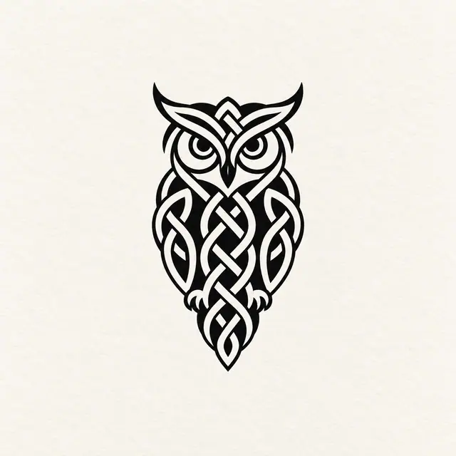 Blackwork Celtic animal tattoo design for the wrist