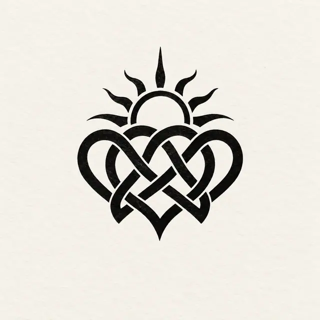 Blackwork Celtic knot tattoo design for the ankle