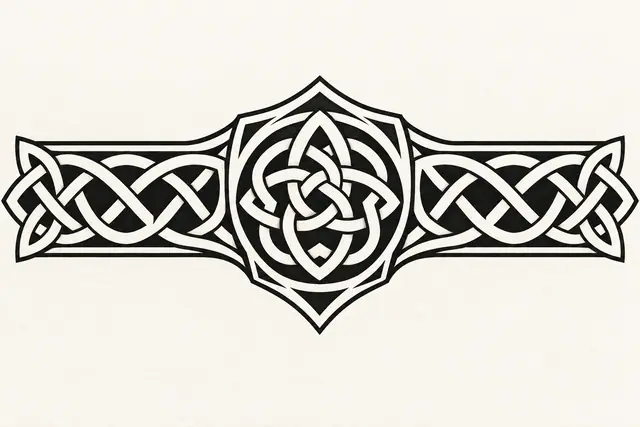 Blackwork Celtic knot tattoo design for the arm (armband)