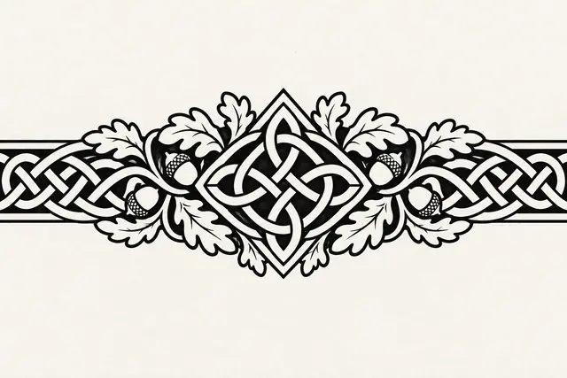 Blackwork Celtic knot tattoo design for the arm (armband)