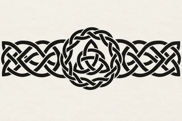 Blackwork Celtic knot tattoo design for the arm (armband)