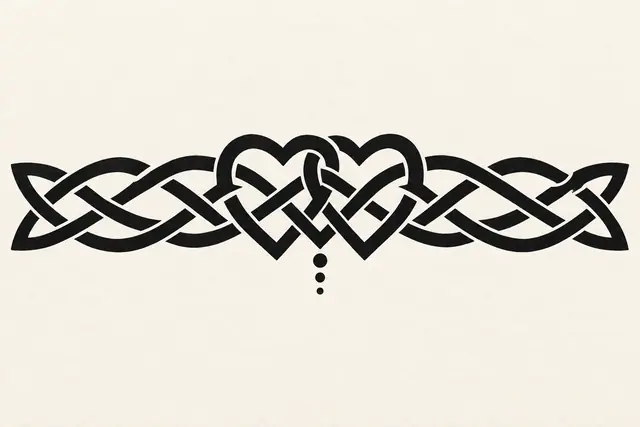 Blackwork Celtic knot tattoo design for the arm (armband)
