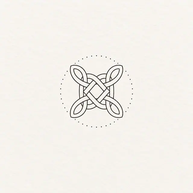 Fine-line Celtic shield knot tattoo design for the ankle