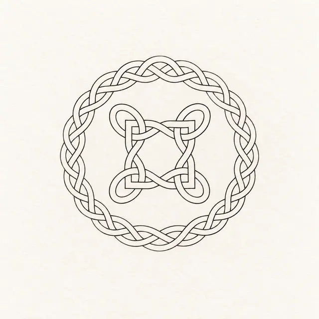 Fine-line Celtic shield knot tattoo design for the ankle