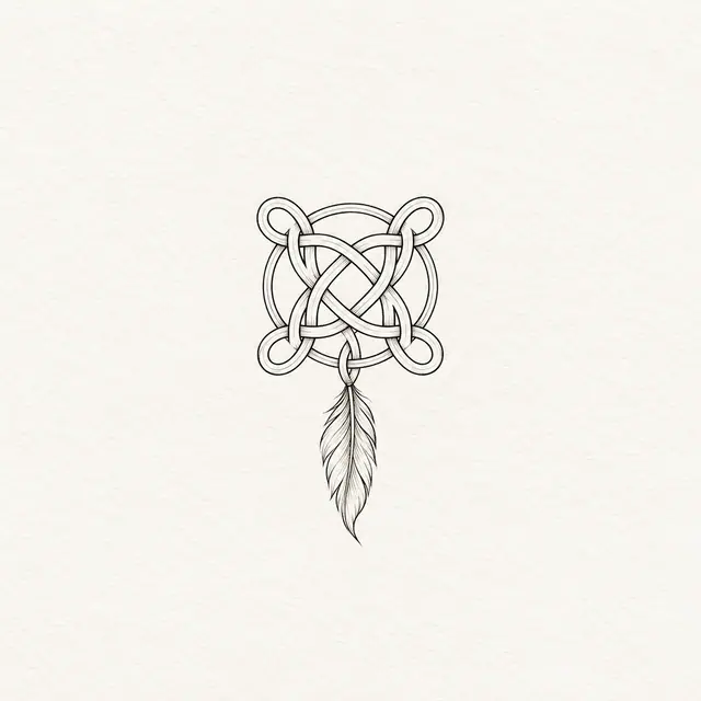 Fine-line Celtic shield knot tattoo design for the wrist