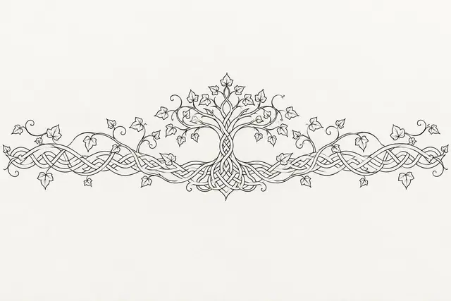 Fine-line Celtic tree of life tattoo design for the arm (armband)
