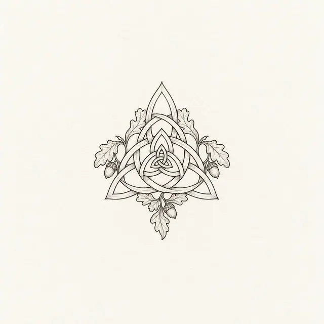 Fine-line trinity knot tattoo design for the wrist