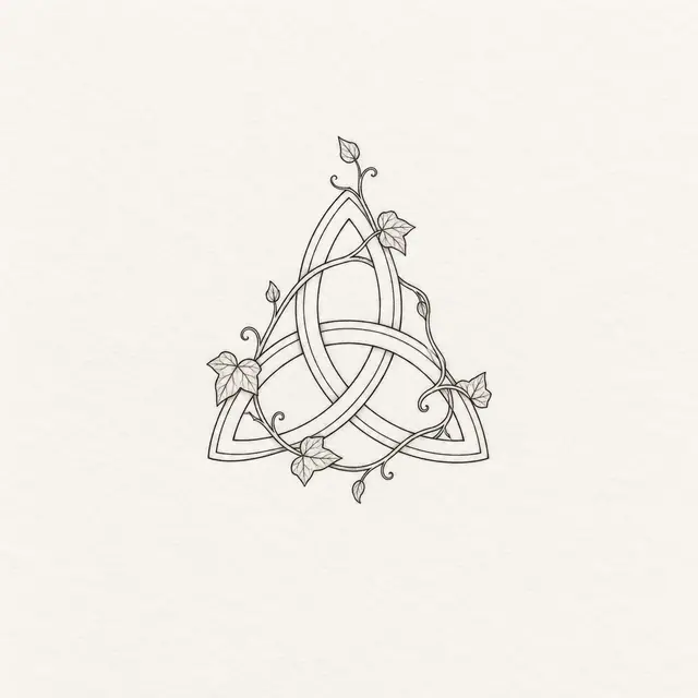 Fine-line trinity knot tattoo design for the wrist