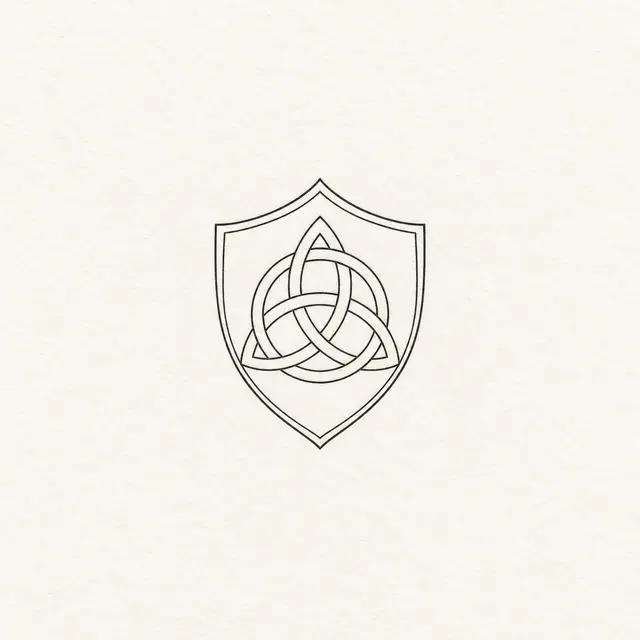 Fine-line trinity knot tattoo design for the wrist